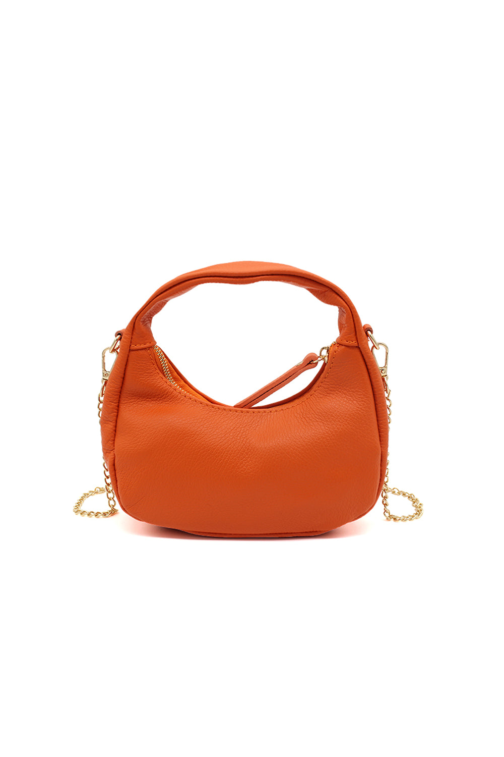 Chic Genuine Italian Leather Crossbody Bag with Elegant Chain Strap image 9