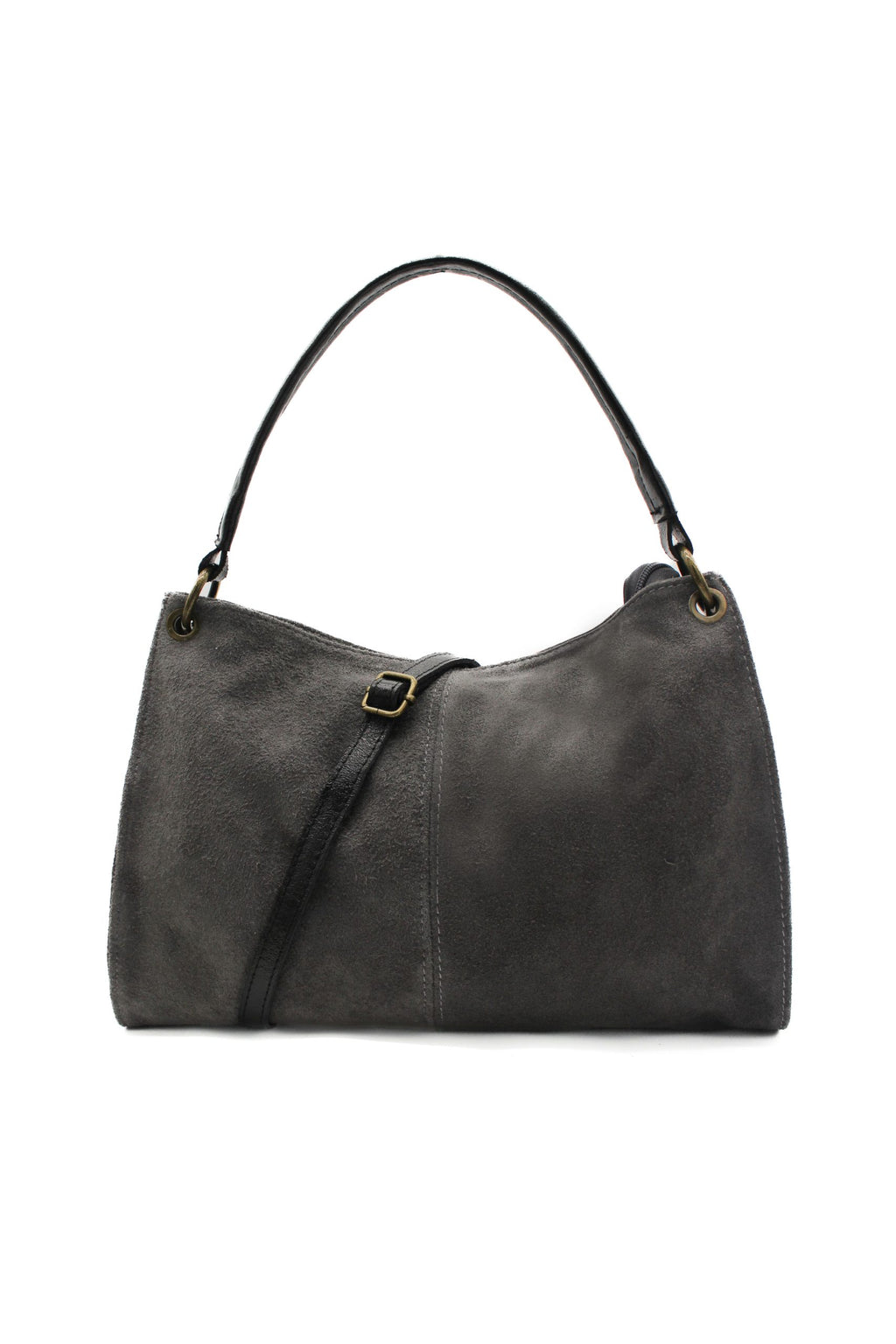Genuine Italian Suede Leather Stylish Small Shoulder Bag With Detachable Strap image 0