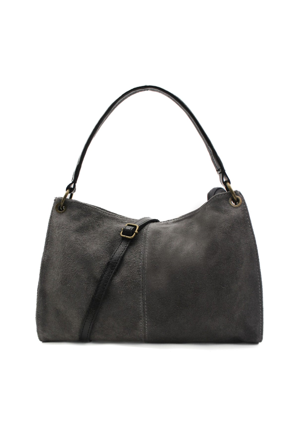 Genuine Italian Suede Leather Stylish Small Shoulder Bag With Detachable Strap image 0