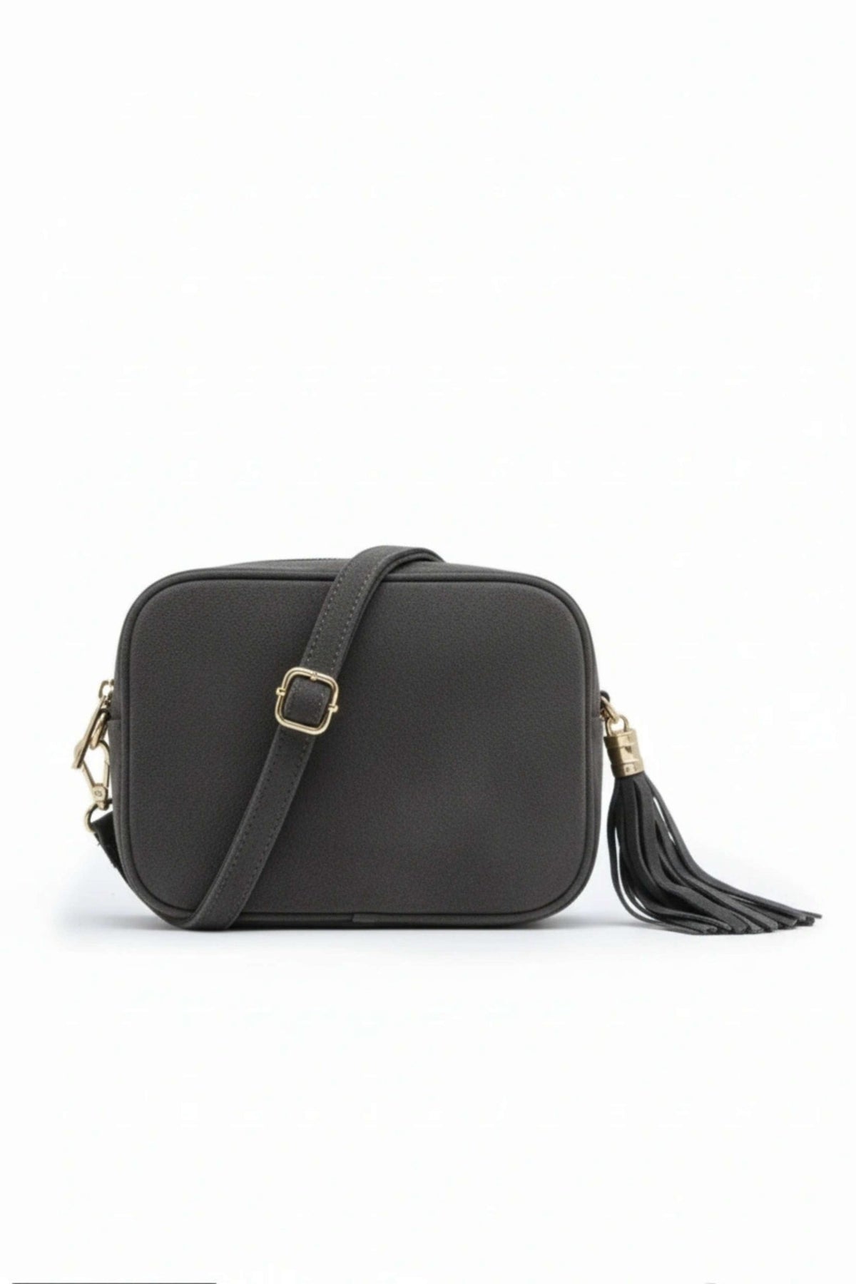 Genuine Italian Suede Leather Crossbody Bag with Tassel Zip image 15